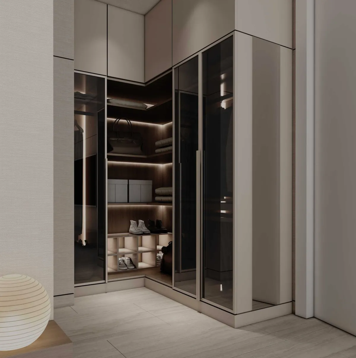 Walk-in closet, architectural rendering