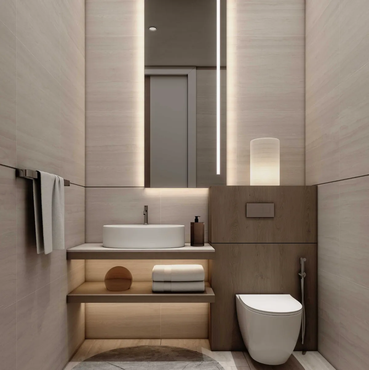 Bathroom, architectural rendering