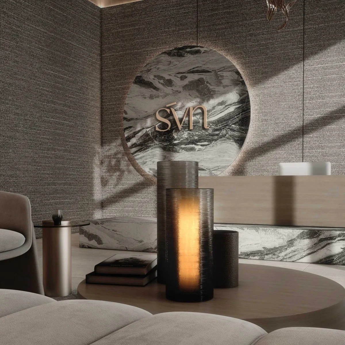 SVN lobby reception, architectural rendering